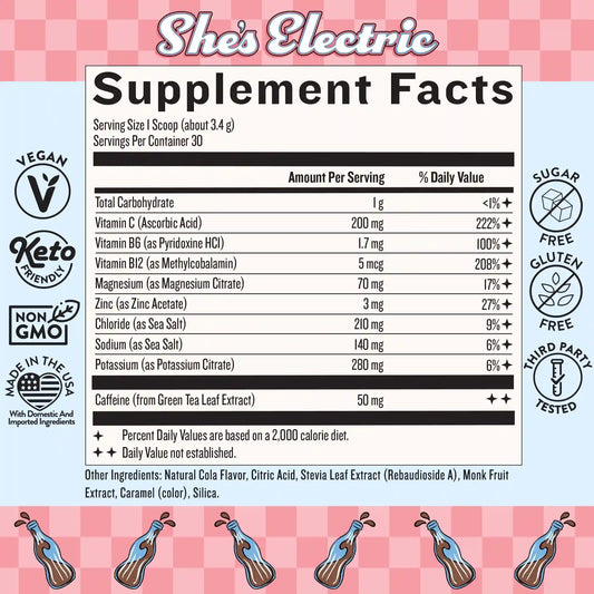 She’s Electric™ Cola Energy Drink Powder