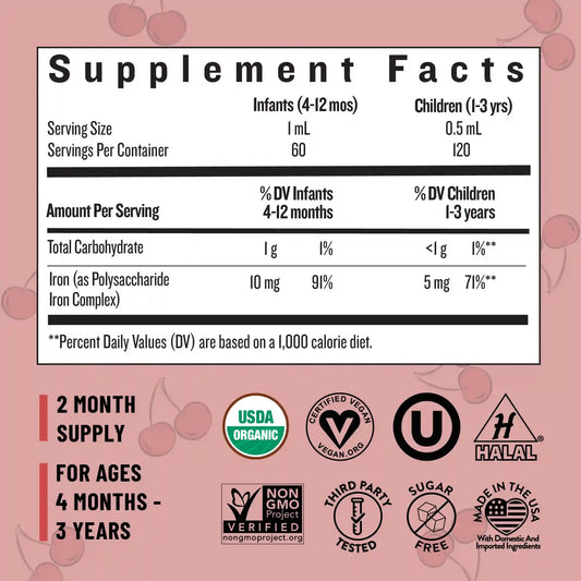 Organic Baby and Toddler Iron Drops